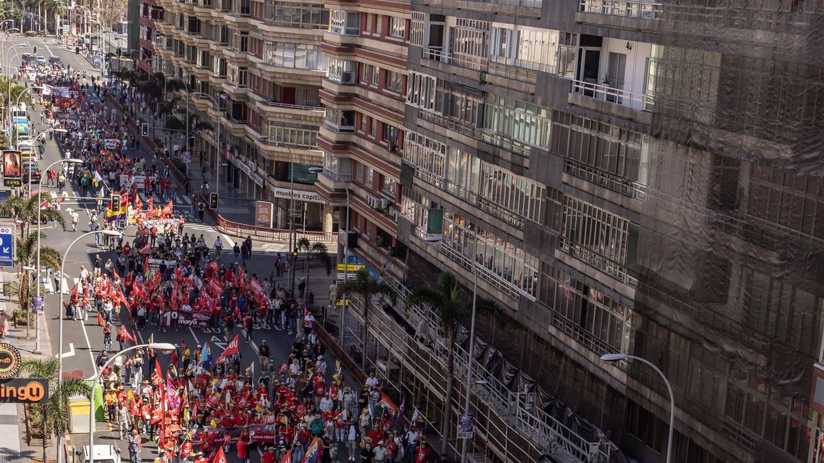 Manifestación del 1 de mayo en Las Palmas de Gran Canaria.