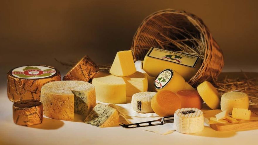 Variedad de quesos de Cantabria.