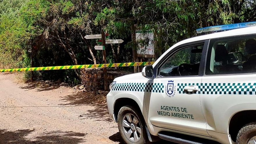 Imagen del cierre en espacios naturales de Tenerife por la borrasca Therese