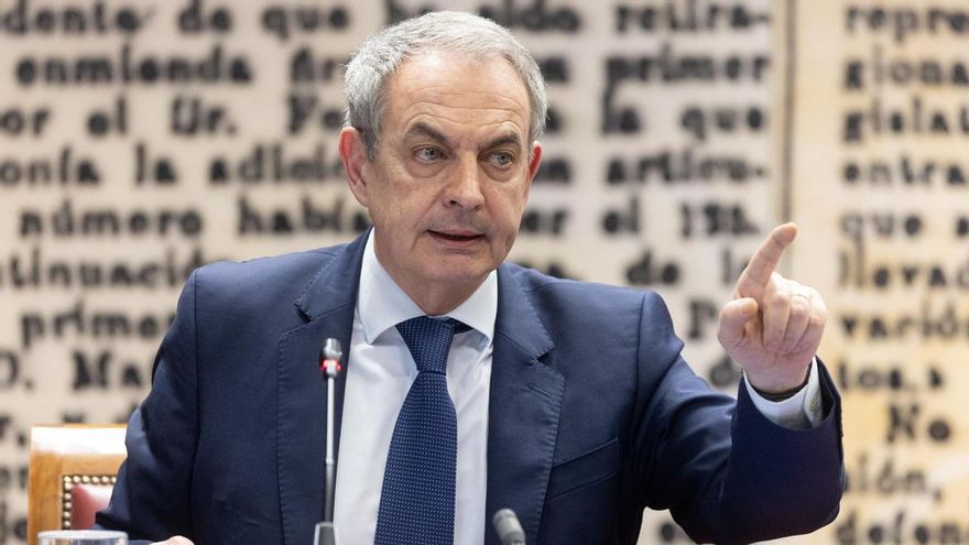 El expresidente del Gobierno José Luis Rodríguez Zapatero comparece ante la Comisión de Investigación sobre el ‘caso Koldo’, en el Senado, a 2 de marzo de 2026, en Madrid (España).