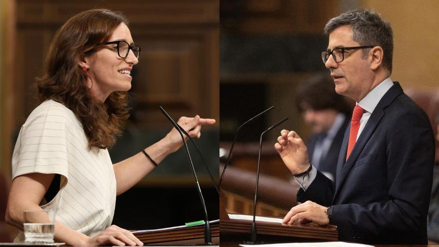 Mónica García y Félix Bolaños en el Congreso de los Diputados.