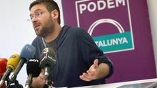 El secretario general de Podem, Albano Dante Fachin, en una rueda de prensa.