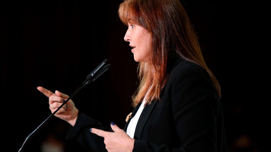 La candidata de JxCat a la presidencia de la Generalitat, Laura Borràs este viernes. EFE/Susanna Sáez