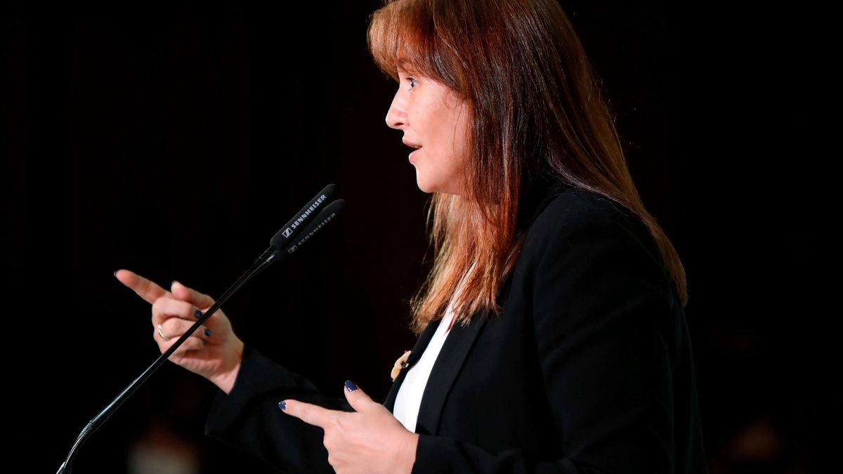 La candidata de JxCat a la presidencia de la Generalitat, Laura Borràs el pasado viernes.