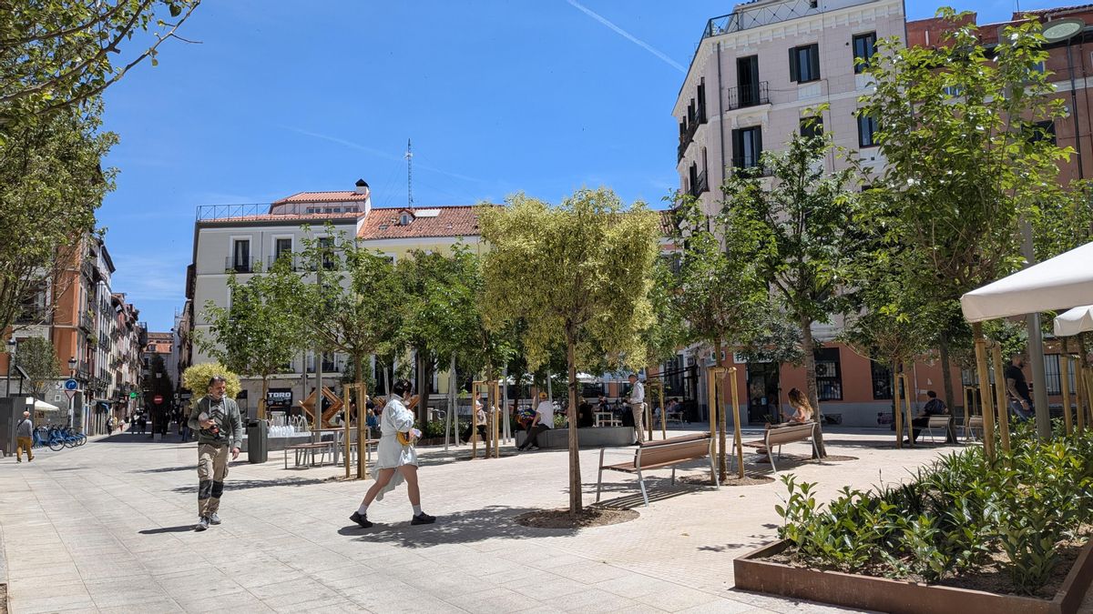 Vista de la plaza del Rastrillo desde uno de sus laterales