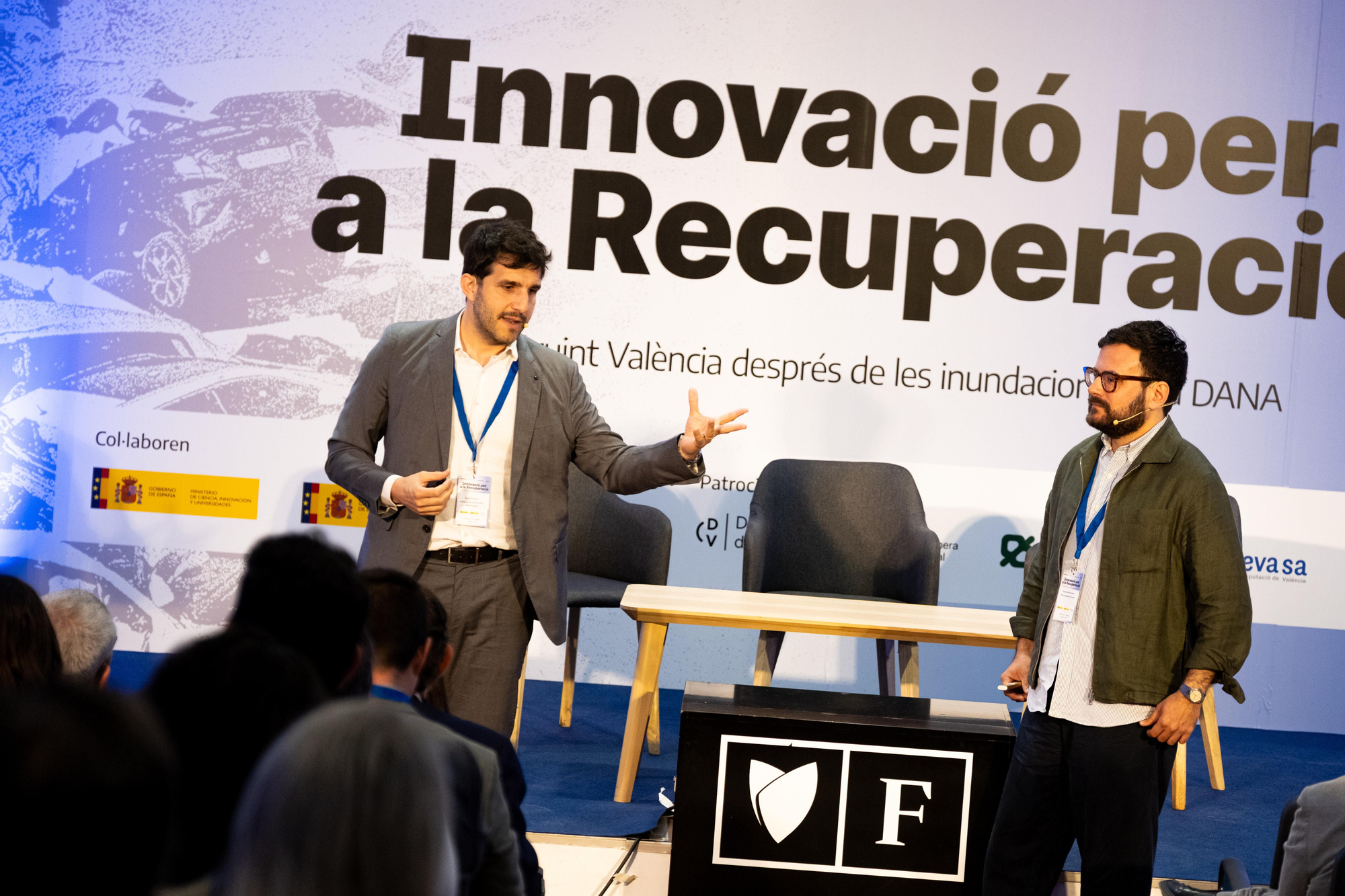 Sergi Pitarch, director de elDiario.es en la Comunitat Valenciana, junto a Ramon Marrades (Placemaking Europe).