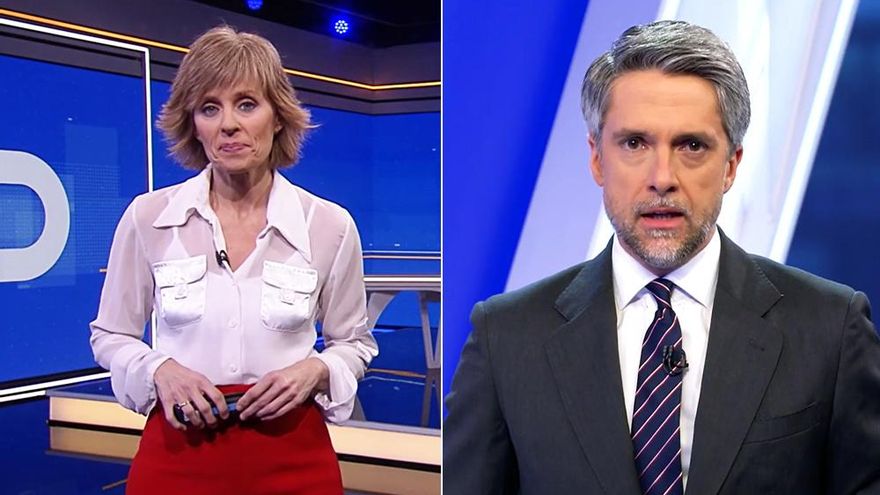 Así van en audiencias los informativos de Carazo y Franganillo, con sorpasso de Telecinco a TVE tras un mes de batalla