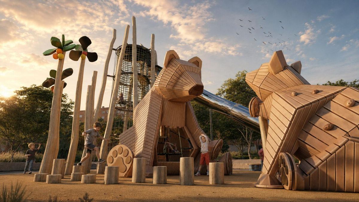 Parque Ventas incluirá un parque infantil con osos para trepar