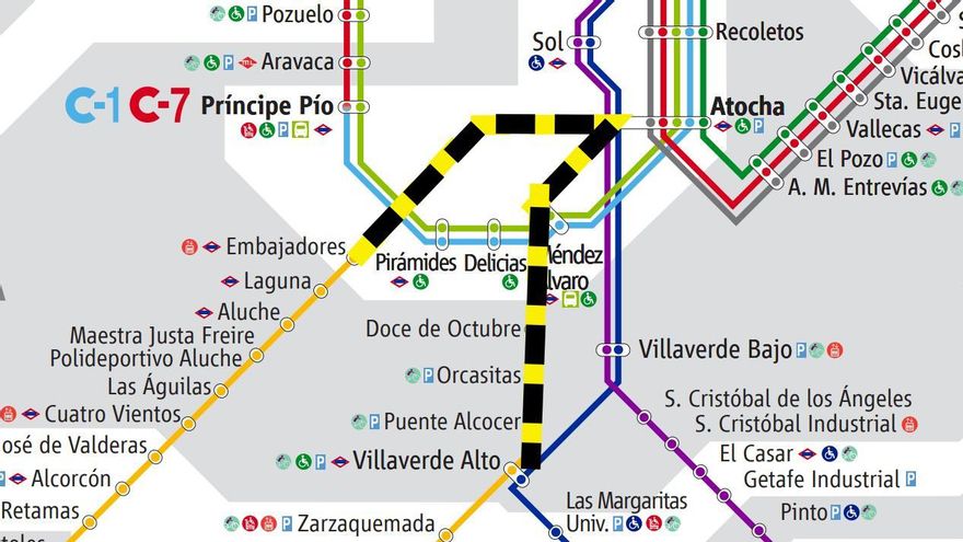 Guía útil para sobrevivir al cierre de la línea C-5 de Cercanías Madrid en julio: tramo afectado y rutas alternativas