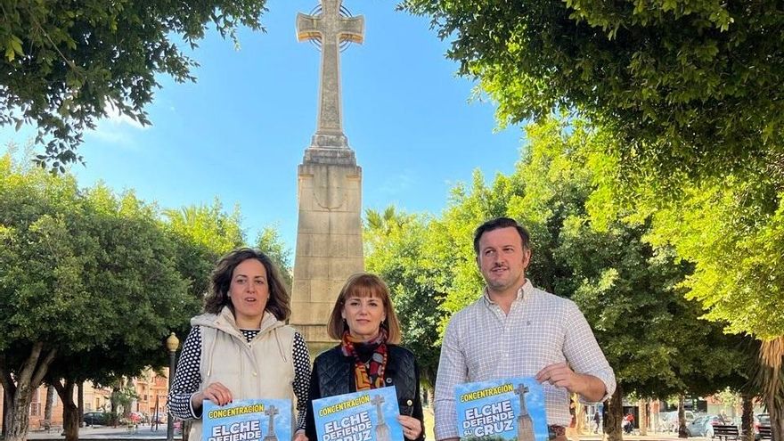 El gobierno de PP-Vox de Elche mantendrá la cruz franquista pese las advertencias del Defensor del Pueblo y Europa