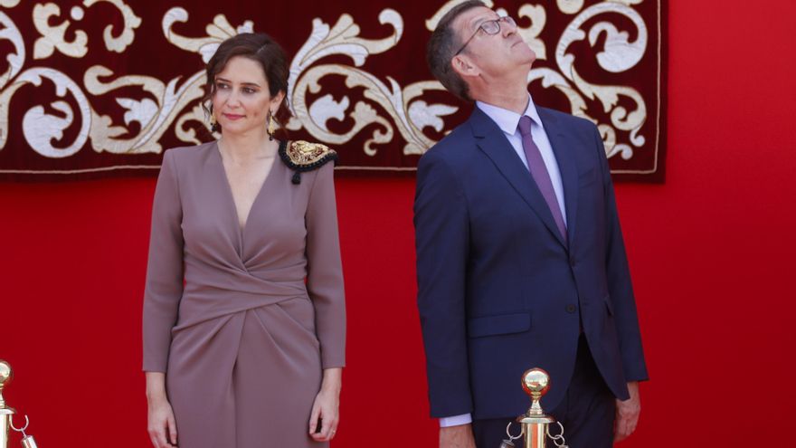 La pelea de Ayuso por la mayoría absoluta: ataques a Sánchez y desafío a Feijóo