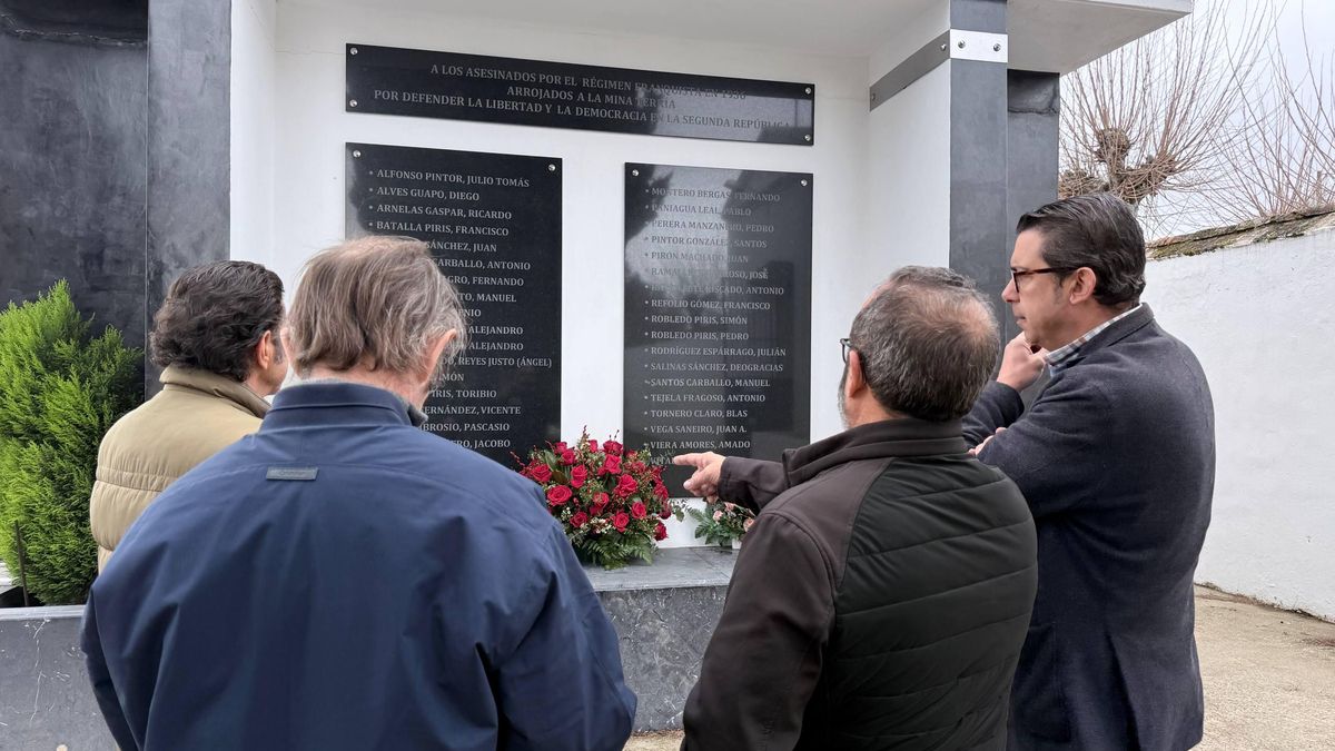 La Diputación de Cáceres recuerda en un homenaje a las 49 víctimas del franquismo de la Mina Terría