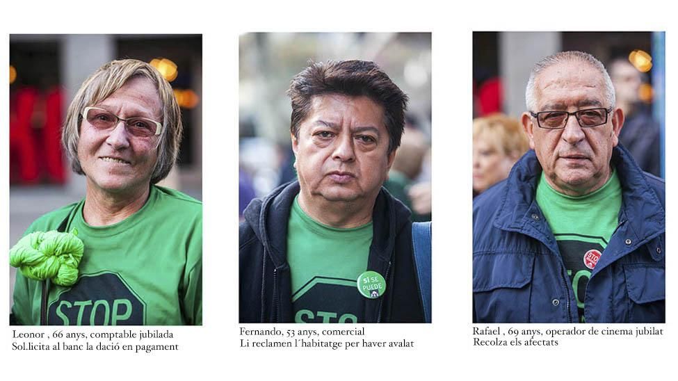 Els rostres de la lluita contra els desnonaments. /CARMEN SECANELLA (P)