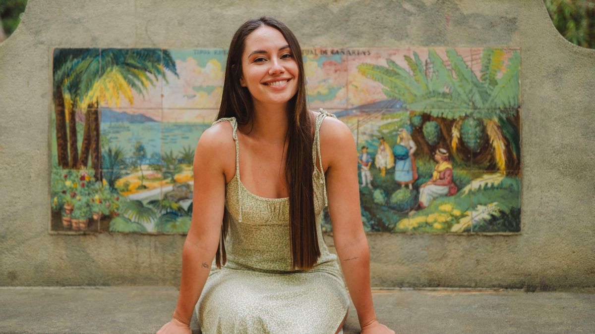 Paula Pérez, durante la grabación de la campaña Ingreso Sobresaliente de Cajasiete.