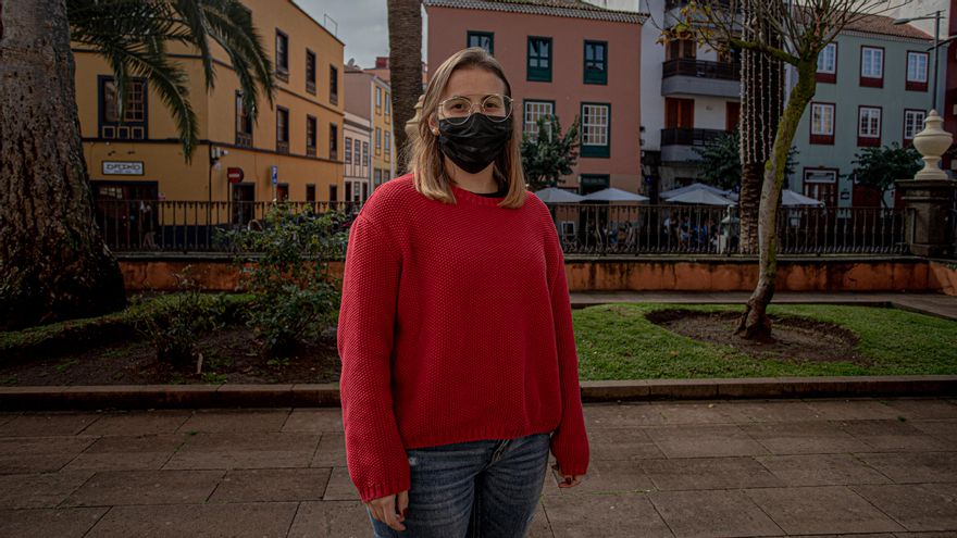 Cynthia de la Paz, durante la entrevista