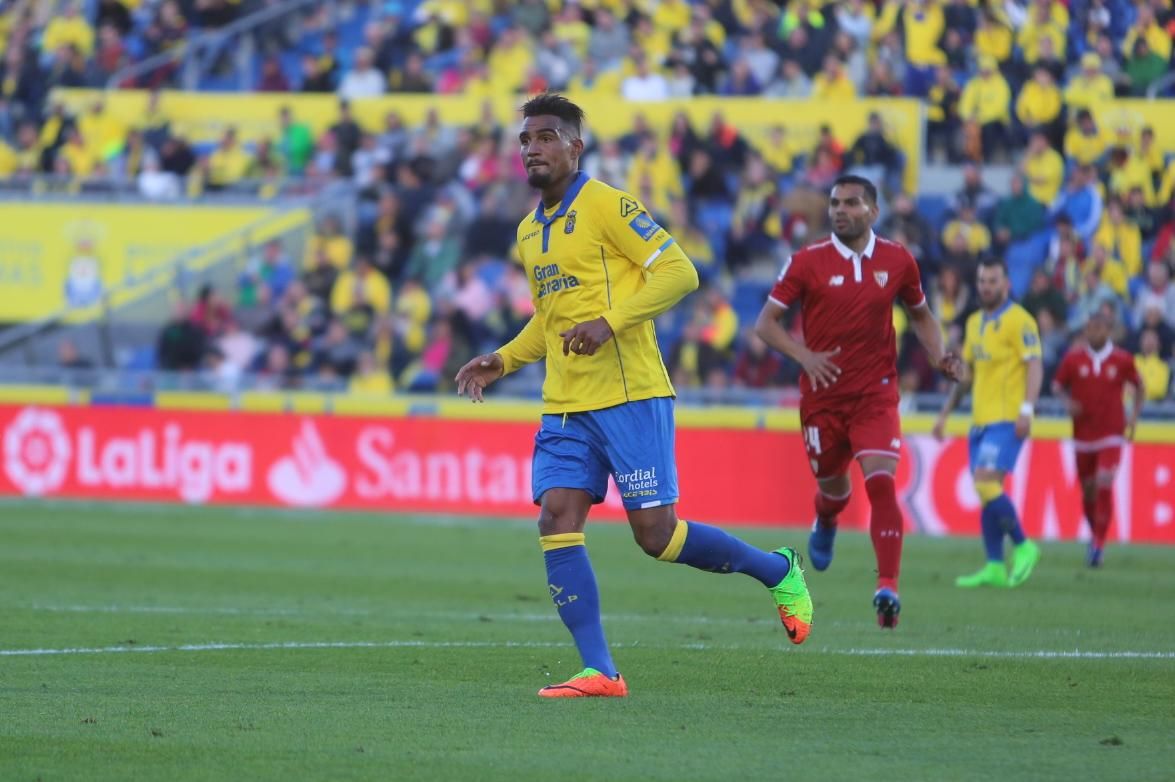 Imagen del partido entre la UD Las Palmas y el Sevilla FC. Alejandro Ramos.