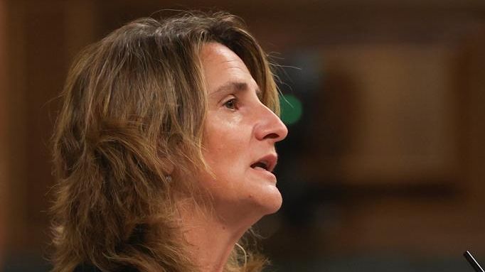 Teresa Ribera, este lunes en el Congreso.