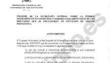 El informe de los letrados del Congreso avala la suspensión de los diputados presos