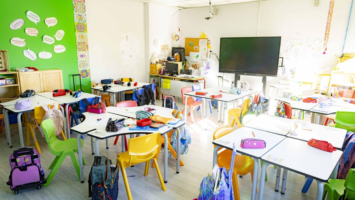 Interior de un aula de uno de los colegios públicos del municipio