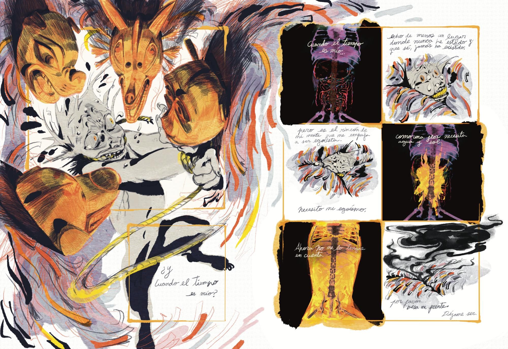 Una de las viñetas de 'Encías quemadas', el cómic de Natalia Velarde