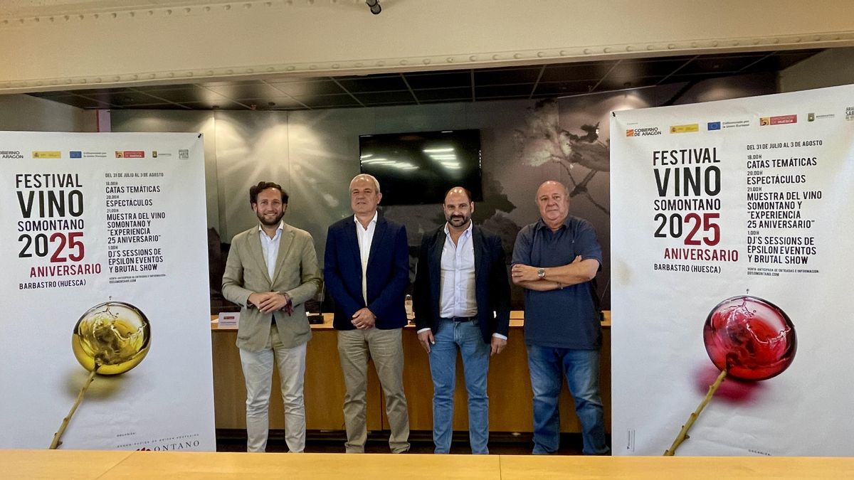 El Festival Vino Somontano celebra 25 años con la enograstronomía y los jóvenes como principales ejes