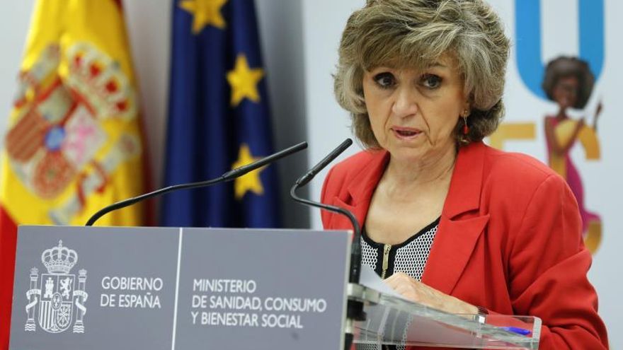 La ministra de Sanidad, María Luisa Carcedo, interviene este martes en Madrid en el acto institucional con motivo del Día Mundial para la Prevención del Suicidio.