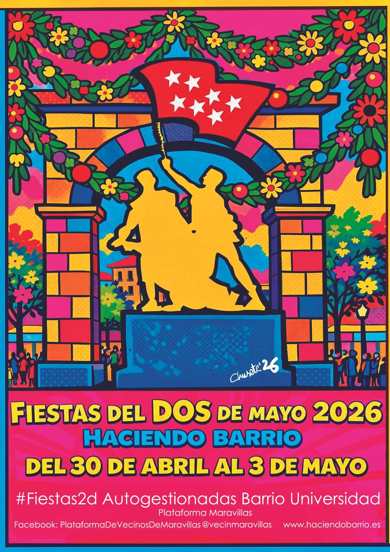 Cartel de las Fiestas del Dos de Mayo en Malasaña