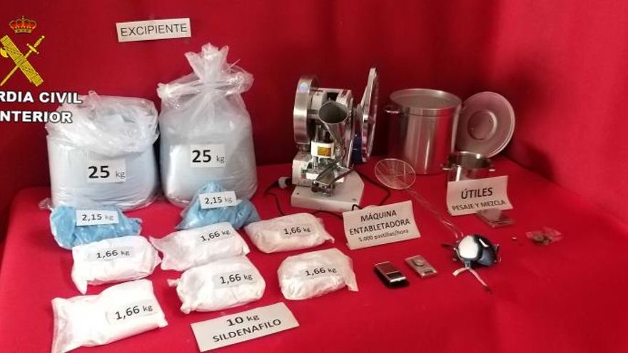 Hallan un laboratorio ilegal de viagra que hacía 5.000 píldoras a la hora