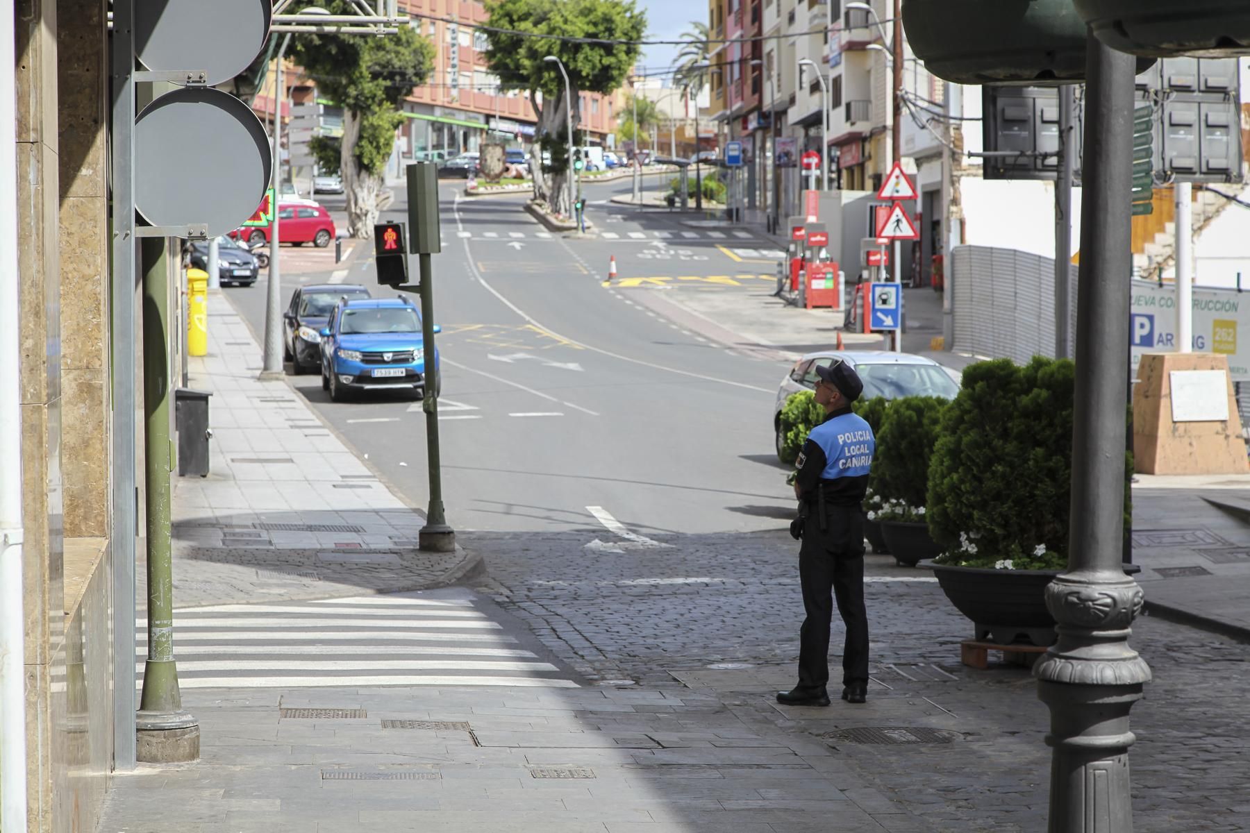 Calles vacías en Gran Canaria por el estado de alarma.