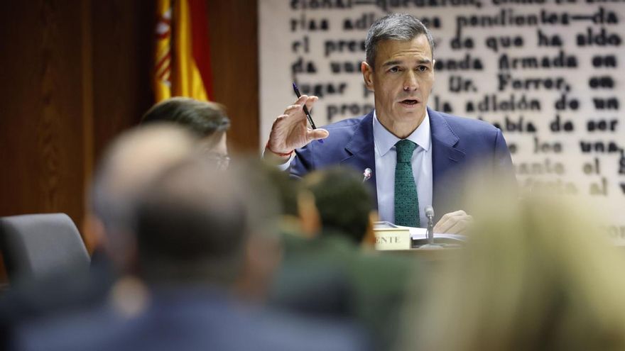 Pedro Sánchez, durante su comparecencia ante la comisión de investigación del caso Koldo, este jueves en el Senado.