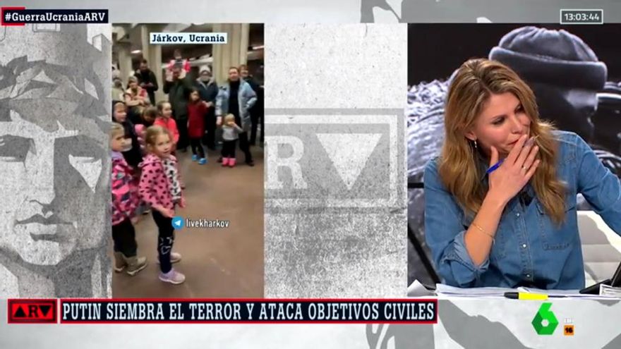 Una periodista de 'Al rojo vivo' rompe a llorar con un vídeo de los niños de Ucrania