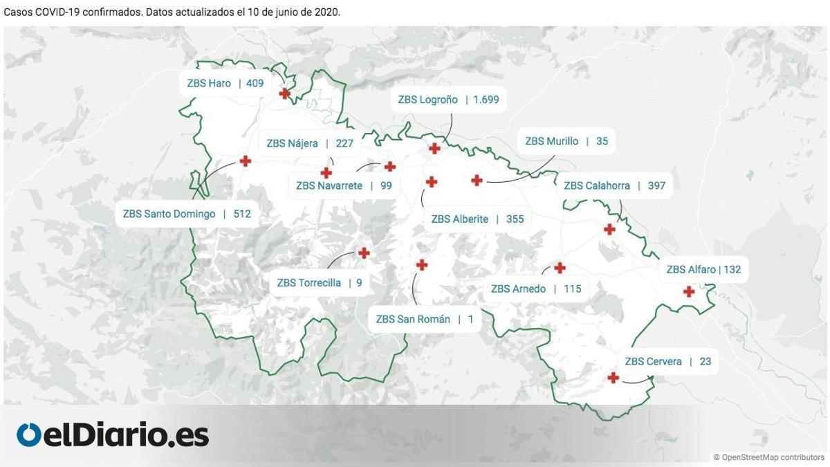 El mapa de los contagios por pueblos