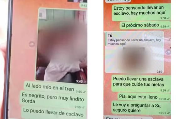 Los chats por los que quedó detenido el argentino en Brasil.