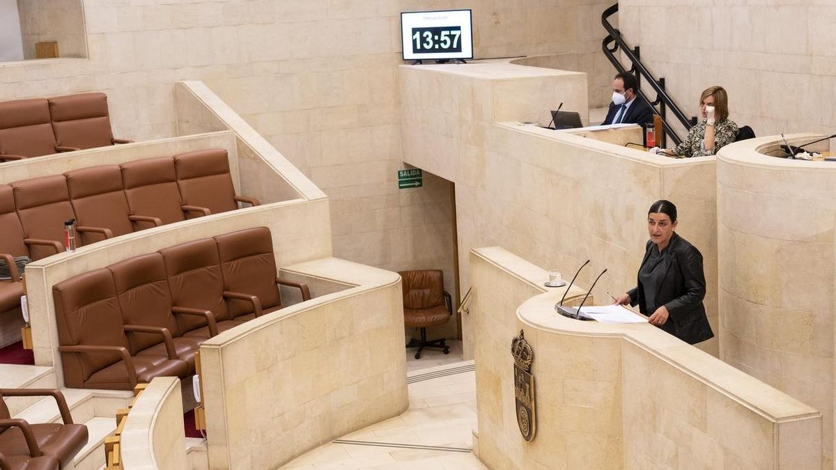 La presidenta del PP cántabro, María José Sáenz de Buruaga. | JOAQUÍN GÓMEZ SASTRE