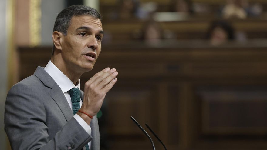 El presidente del Gobierno, Pedro Sánchez, comparece este jueves en el Congreso de los Diputados.