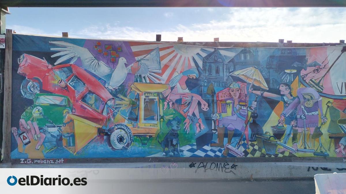 El mural del puente de la solidaridad de los voluntarios de la dana ...