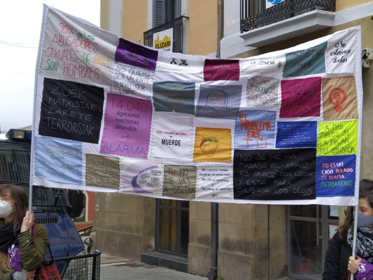 Las imágenes del 8M en Navarra, una jornada con los cuidados en el centro