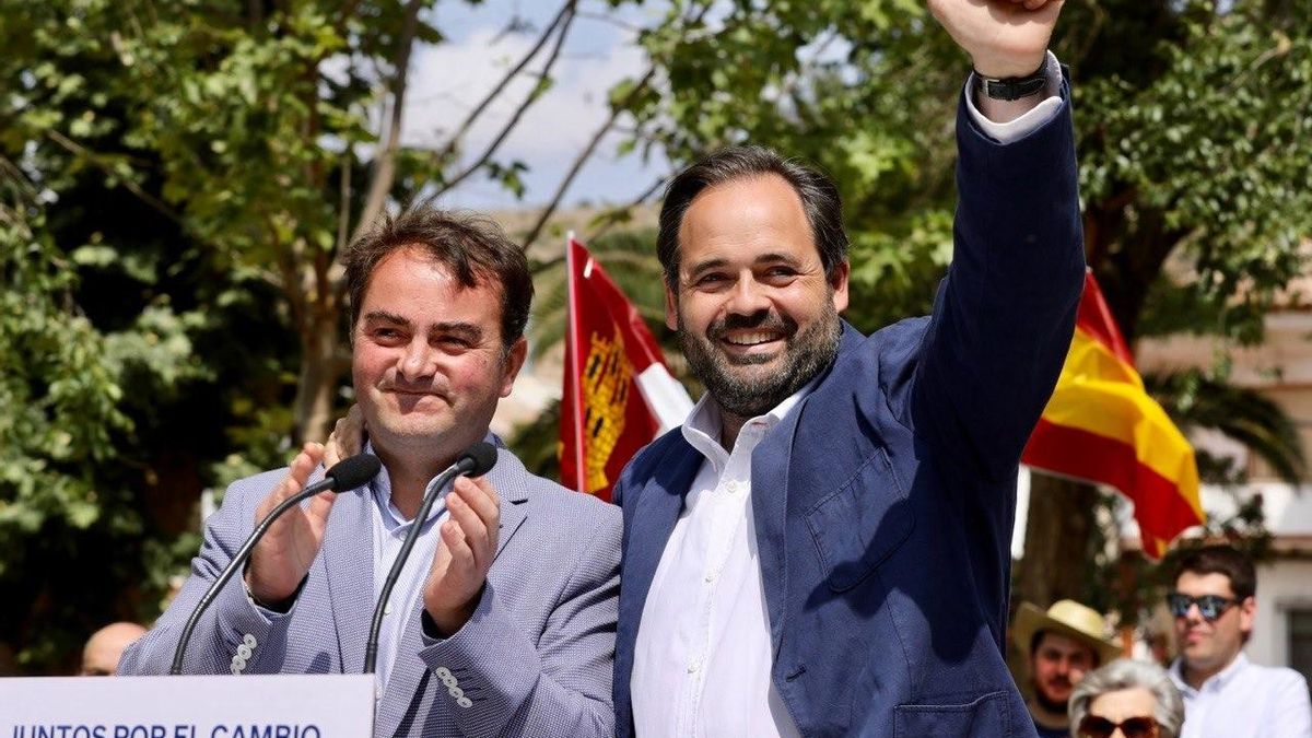 El candidato del PP a la Presidencia de Castilla-La Mancha, Paco Núñez, en Moral de Calatrava