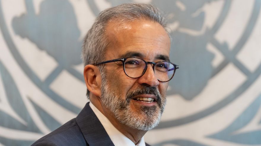 El ministro portugués de Exteriores, Paulo Rangel, durante una visita a la ONU.