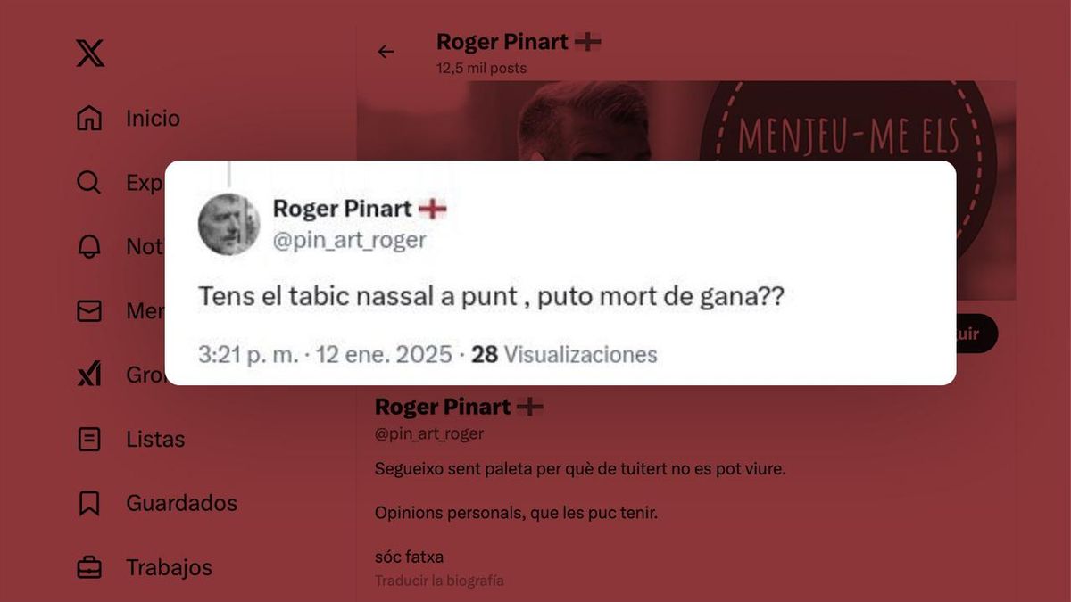 El tuit amenazante de Roger Pinart, teniente de alcaldía en El Port de la Selva