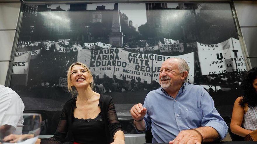 La vicepresidenta Yolanda Díaz durante su visita a Argentina.
