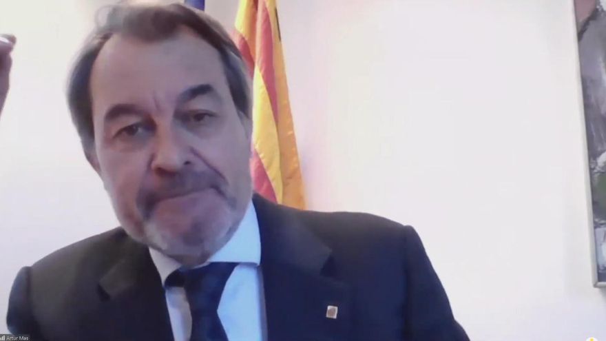 El expresidente de la Generalitat Artur Mas en un acto de apoyo al PDeCAT.