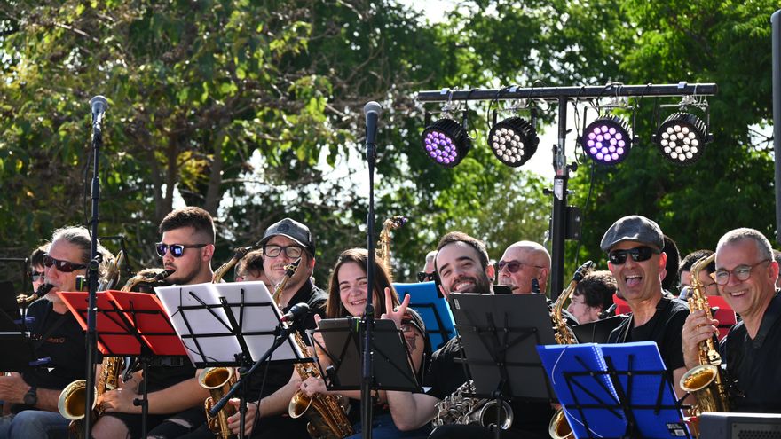 La Big Band de la Universidad de Castilla-La Mancha, en la localidad de Fuensanta el 2 de julio