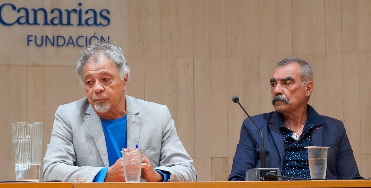 Manuel Garrido y Manuel Lorenzo durante la presentación de la obra.