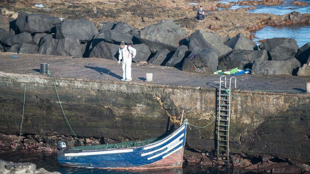 Patera llegada a Punta Mujeres, en Lanzarote