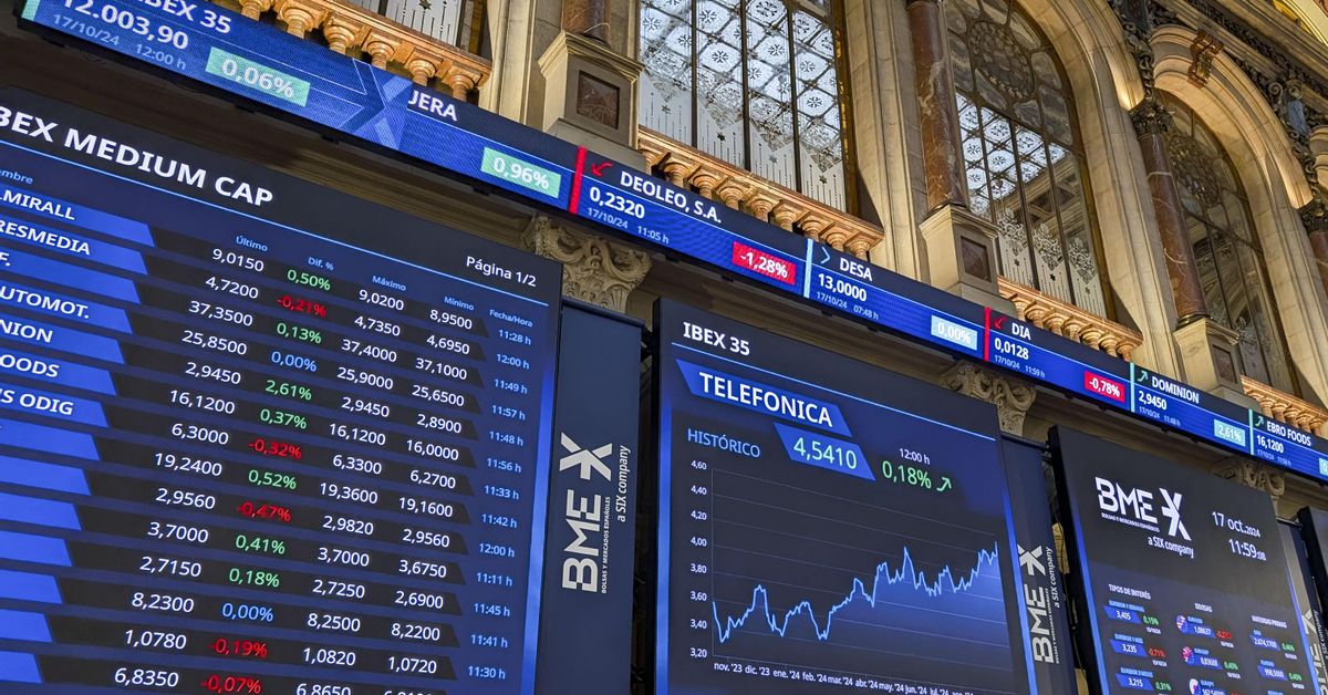 El IBEX, casi plano pero al alza, recupera los 12.000 puntos ante