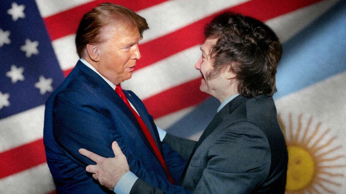 Los presidentes Donald Trump y Javier Milei en una imagen distribuida en la cuenta oficial del mandatario argentino.