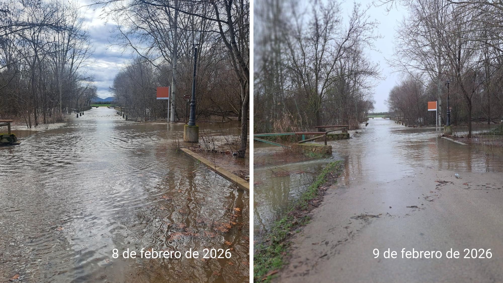 Zona inundada en el municipio ciudadrealeño de El Torno