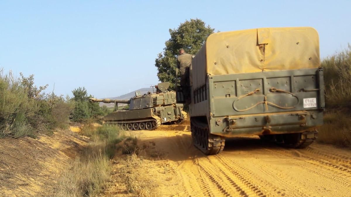 Maniobras militares en el campo de tiro del Teleno