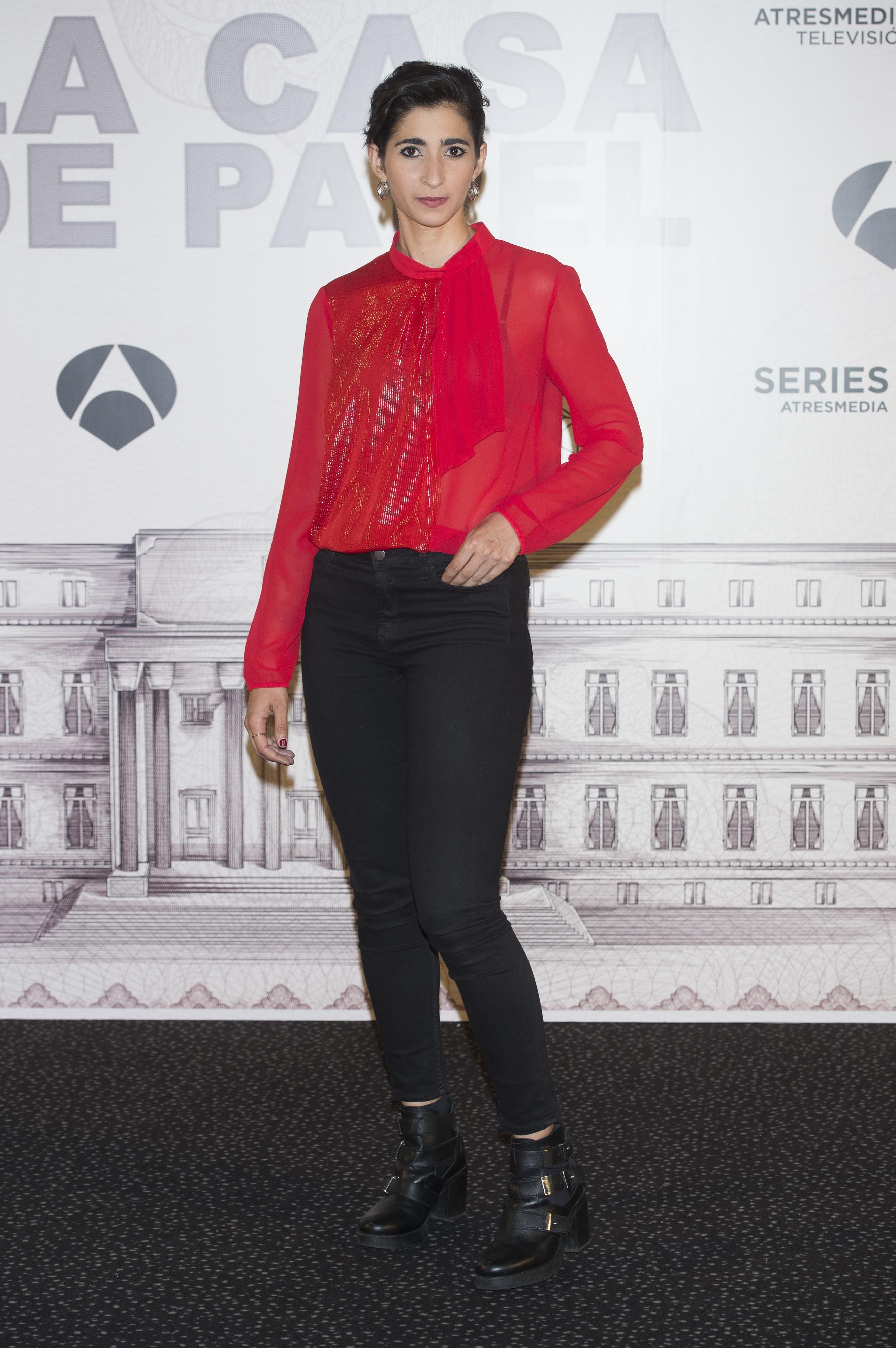 Alba Flores en la presentación de 'La casa de papel'